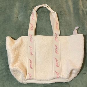 NWT VS Pink Fleece Tote